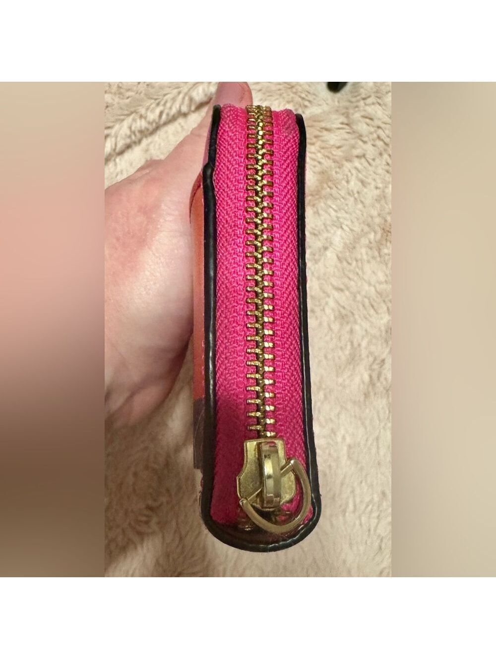kate spade Striped Pink, Red & Orange Zip Wallet - Picture 7 of 9